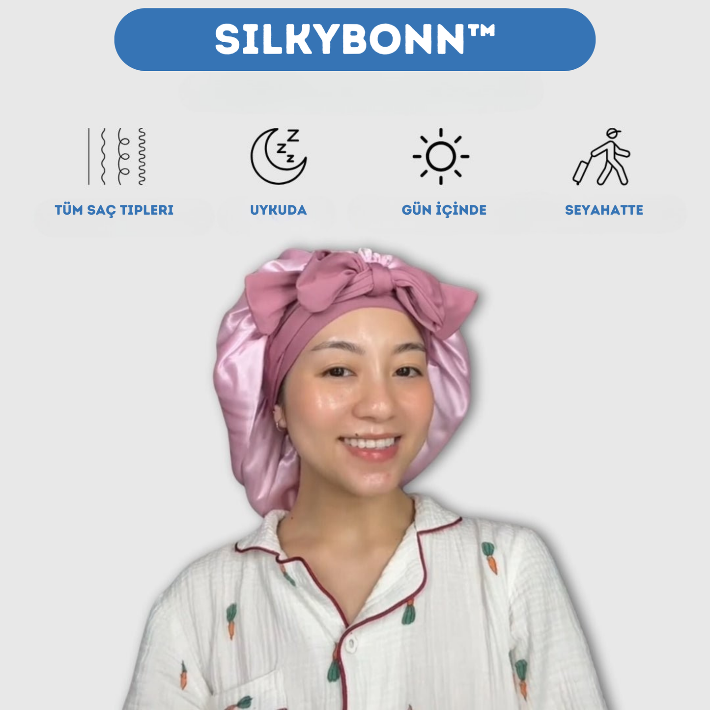 İpek Saç Bonesi — Silkybonn™ (1 Alana 1 Hediye)